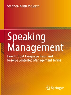 cover image of Speaking Management